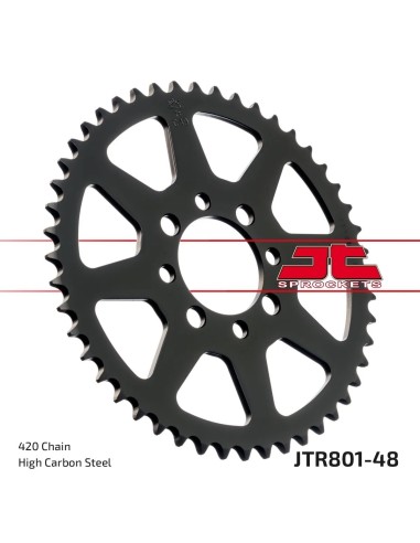corona moto jt sprockets de acero de 48 dientes jtr801 48