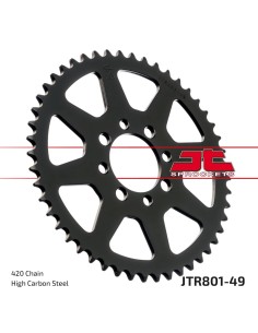 corona moto jt sprockets de acero de 49 dientes jtr801 49