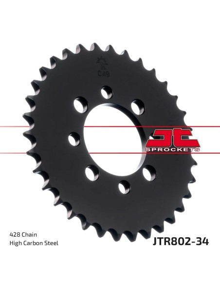 corona moto jt sprockets de acero de 34 dientes jtr802 34