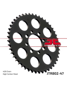 corona moto jt sprockets de acero de 47 dientes jtr802 47