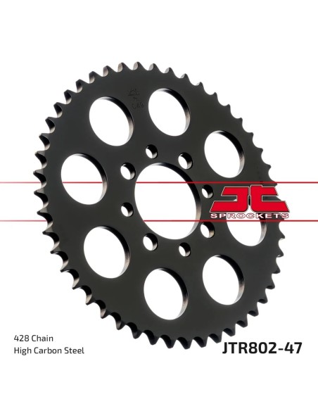 corona moto jt sprockets de acero de 47 dientes jtr802 47