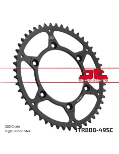 corona moto jt sprockets autolimpiable con 49 dientes jtr808 49sc