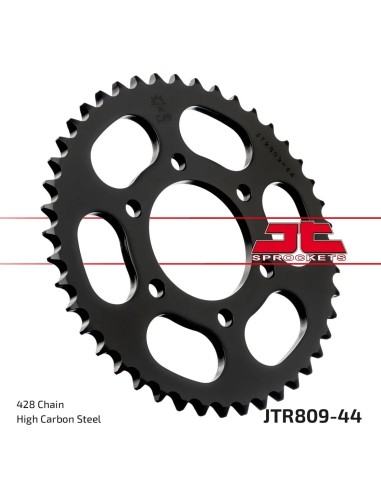 corona moto jt sprockets de acero de 44 dientes jtr809 44