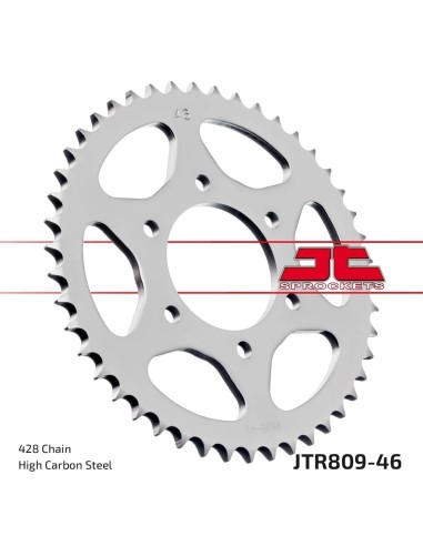 corona moto jt sprockets de acero de 46 dientes jtr809 46