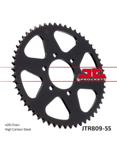 corona moto jt sprockets de acero de 55 dientes jtr809 55