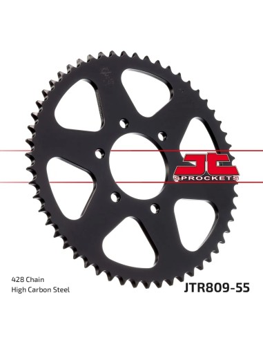 corona moto jt sprockets de acero de 55 dientes jtr809 55