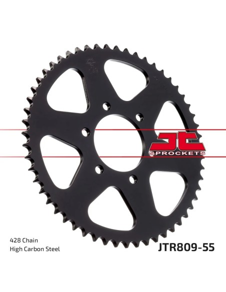 corona moto jt sprockets de acero de 55 dientes jtr809 55