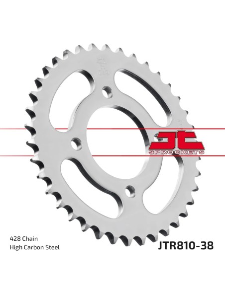 corona moto jt sprockets de acero de 38 dientes jtr810 38