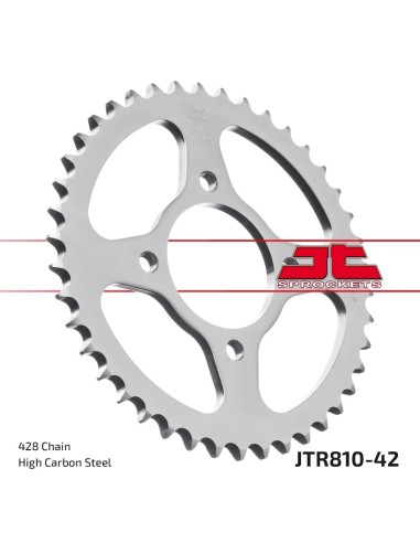 corona moto jt sprockets de acero de 42 dientes jtr810 42