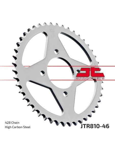 corona moto jt sprockets de acero de 46 dientes jtr810 46