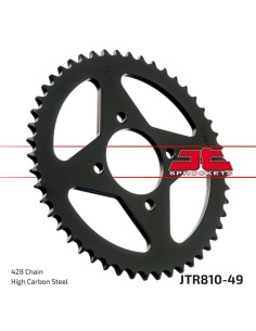 corona moto jt sprockets de acero de 49 dientes jtr810 49