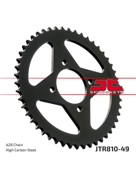 corona moto jt sprockets de acero de 49 dientes jtr810 49