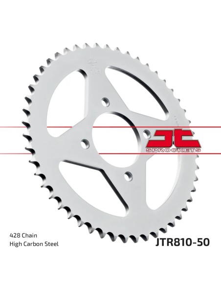 corona moto jt sprockets de acero de 50 dientes jtr810 50