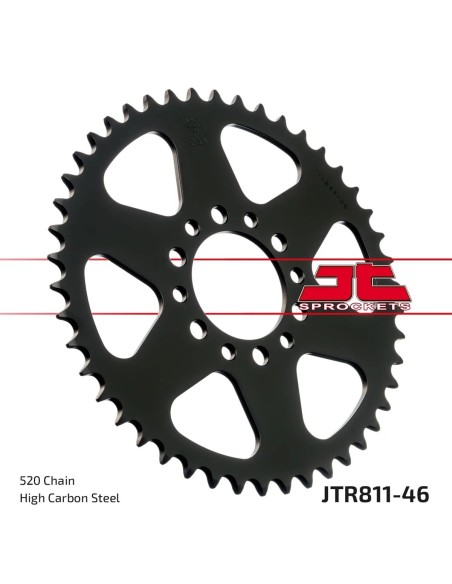 corona moto jt sprockets de acero de 46 dientes jtr811 46