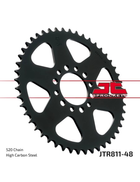 corona moto jt sprockets de acero de 48 dientes jtr811 48