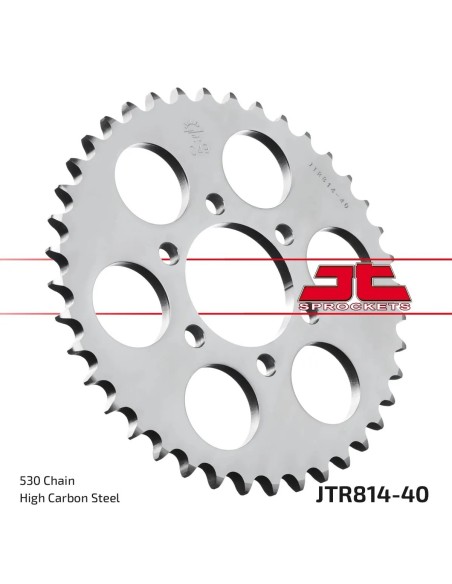 corona moto jt sprockets de acero de 40 dientes jtr814 40