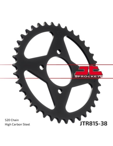 corona moto jt sprockets de acero de 38 dientes jtr815 38
