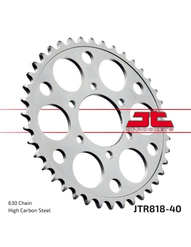 corona moto jt sprockets de acero de 40 dientes jtr818 40