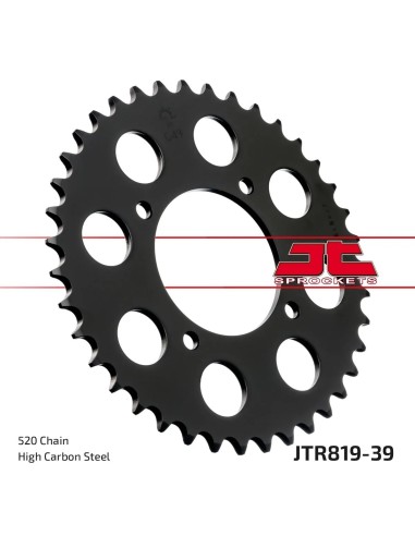 corona moto jt sprockets de acero de 39 dientes jtr819 39