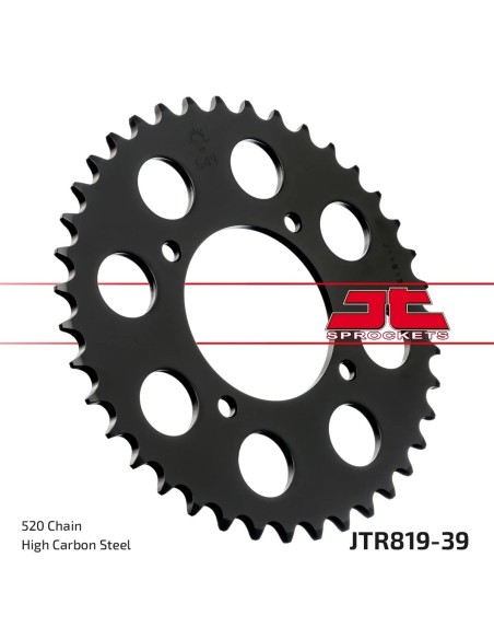 corona moto jt sprockets de acero de 39 dientes jtr819 39