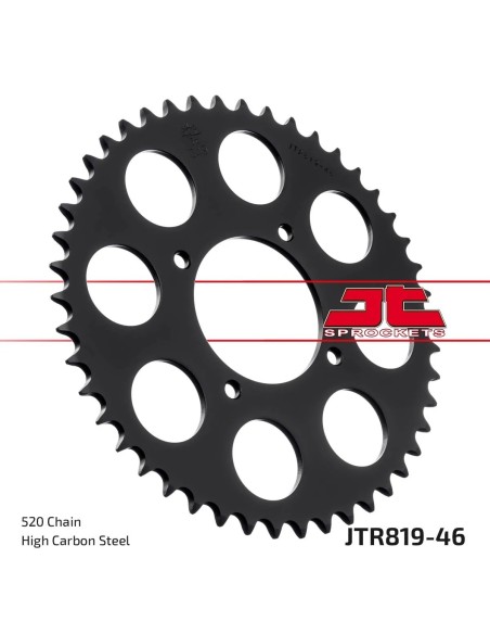 corona moto jt sprockets de acero de 46 dientes jtr819 46