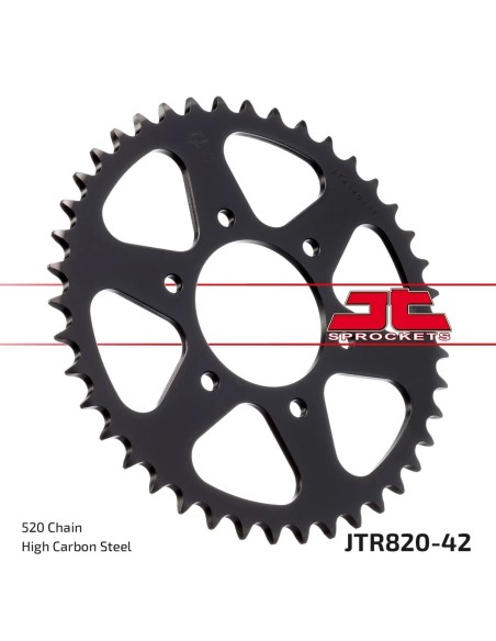 corona moto jt sprockets de acero de 42 dientes jtr820 42