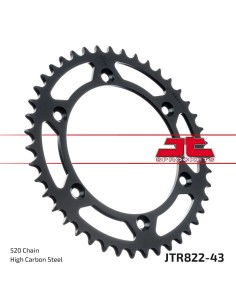 corona moto jt sprockets de acero de 43 dientes jtr822 43