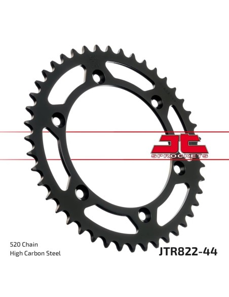 corona moto jt sprockets de acero de 44 dientes jtr822 44
