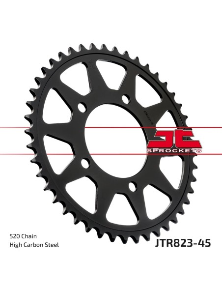 corona moto jt sprockets de acero de 45 dientes jtr823 45