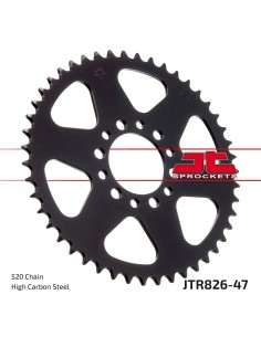 corona moto jt sprockets de acero de 47 dientes jtr826 47