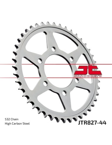 corona moto jt sprockets de acero de 44 dientes jtr827 44