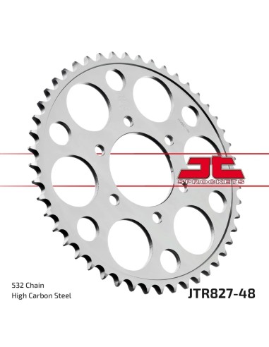 corona moto jt sprockets de acero de 48 dientes jtr827 48
