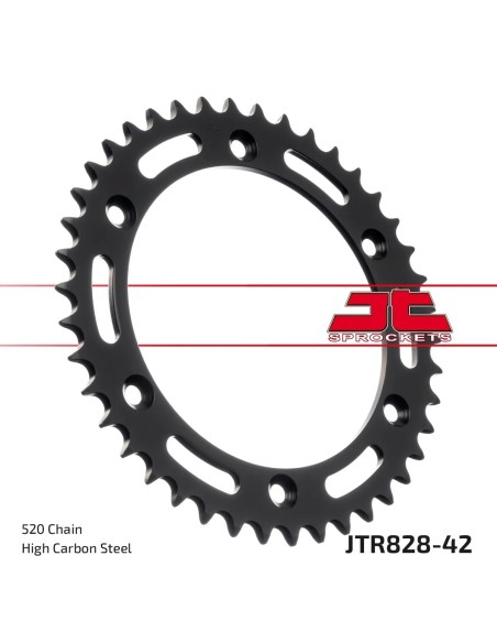 corona moto jt sprockets de acero de 42 dientes jtr828 42