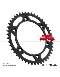 corona moto jt sprockets de acero de 46 dientes jtr828 46