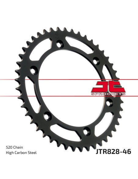 corona moto jt sprockets de acero de 46 dientes jtr828 46