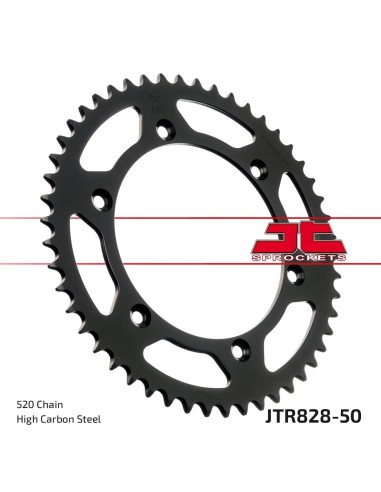 corona moto jt sprockets de acero de 50 dientes jtr828 50
