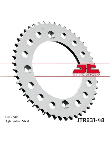 corona moto jt sprockets de acero de 48 dientes jtr831 48