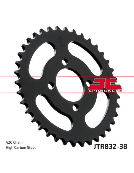 corona moto jt sprockets de acero de 38 dientes jtr832 38