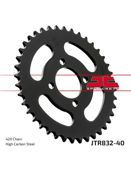 corona moto jt sprockets de acero de 40 dientes jtr832 40