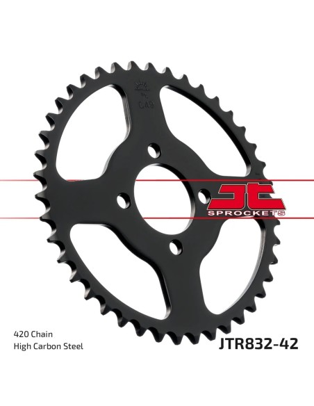 corona moto jt sprockets de acero de 42 dientes jtr832 42