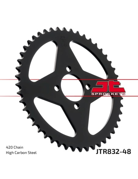 corona moto jt sprockets de acero de 48 dientes jtr832 48