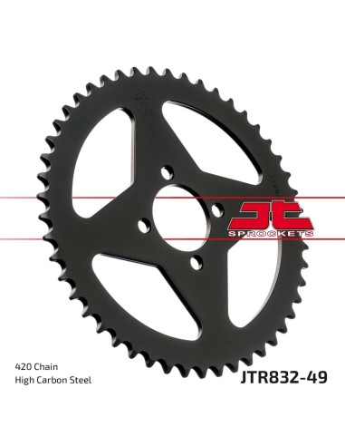 corona moto jt sprockets de acero de 49 dientes jtr832 49