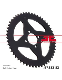 corona moto jt sprockets de acero de 52 dientes jtr832 52