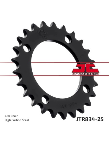 corona moto jt sprockets de acero de 25 dientes jtr834 25