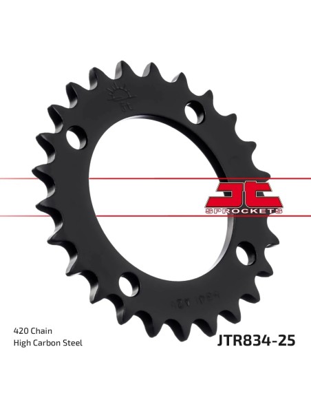corona moto jt sprockets de acero de 25 dientes jtr834 25