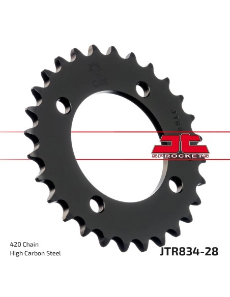 corona moto jt sprockets de acero de 28 dientes jtr834 28
