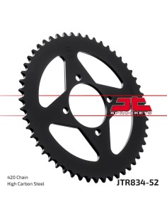 corona moto jt sprockets de acero de 52 dientes jtr834 52