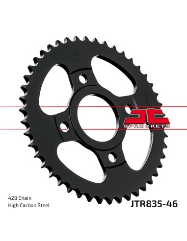 corona moto jt sprockets de acero de 46 dientes jtr835 46