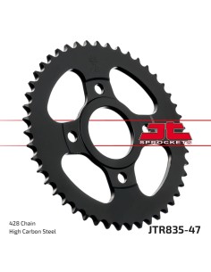corona moto jt sprockets de acero de 47 dientes jtr835 47