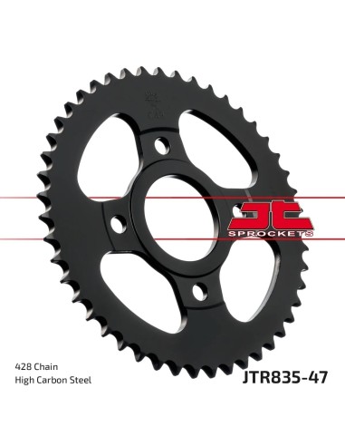 corona moto jt sprockets de acero de 47 dientes jtr835 47